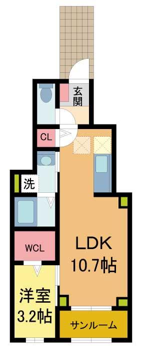 伊丹市下河原(JR福知山線北伊丹駅)のアパート賃貸物件 間取画像 伊丹市下河原(JR福知山線北伊丹駅)のアパート賃貸物件 間取画像